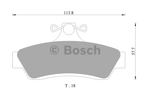 BOSCH 0 986 505 652 Brake Pad Set, disc brake